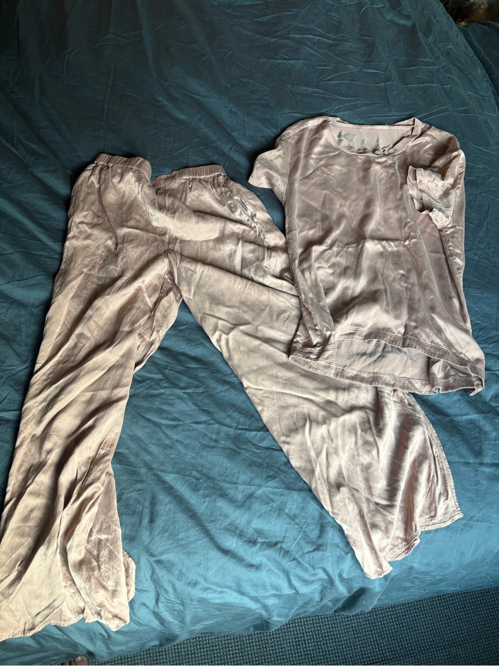 Quince Silk Women's Pajama Set - Blush Pink Top & Pants